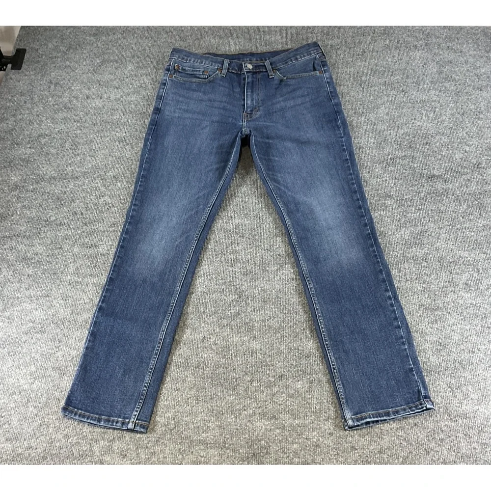 Levi's 511 Slim Fit Jeans Mens 34x30 Medium Wash Blue Denim Stretch Straight Pan
